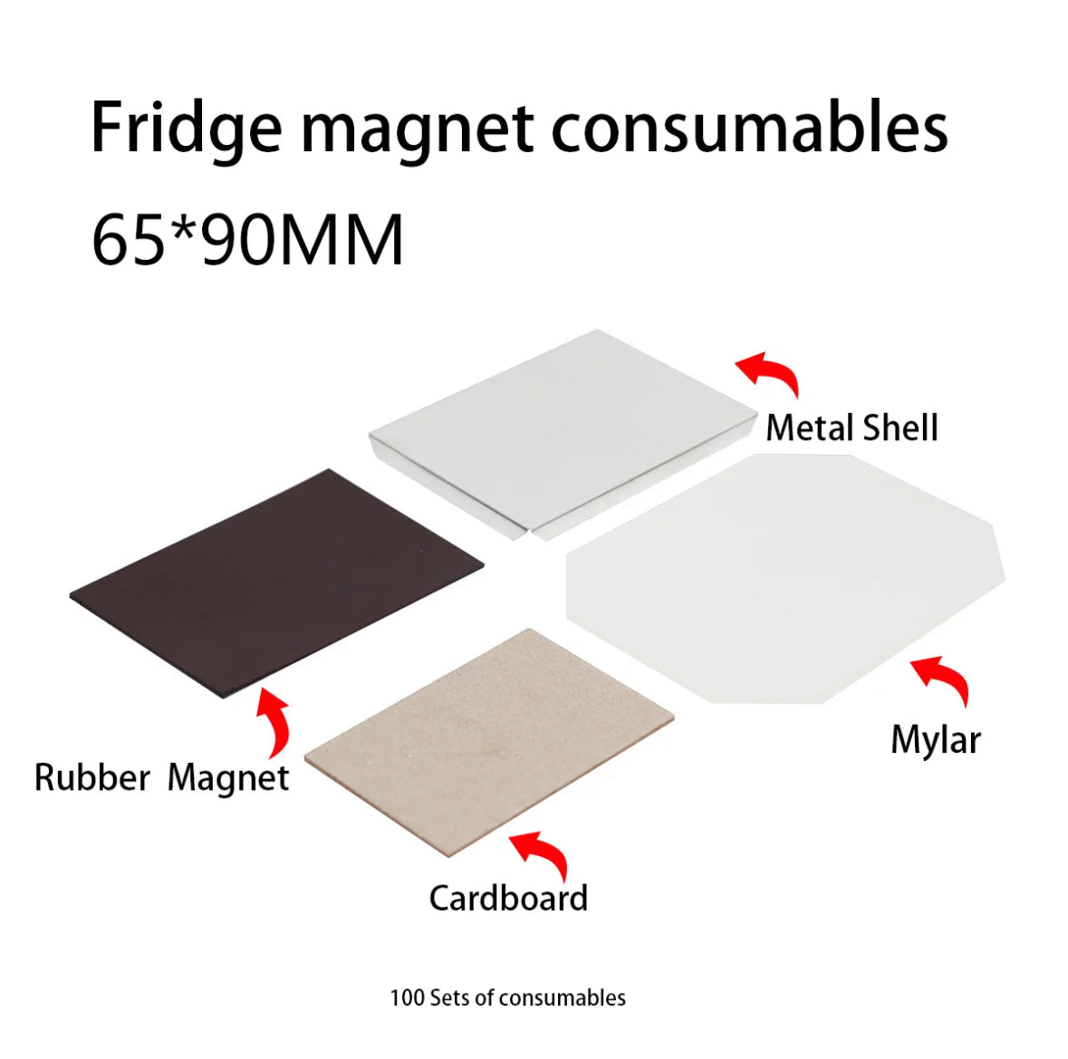 Magnet supplies - 3.5*2.5 inches // 90*65mm